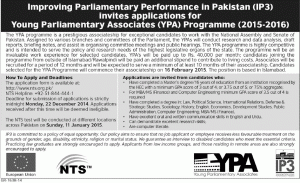 IP3 Young Parliamentary Associates Program (YPA) 2015-16 NTS Form Download 