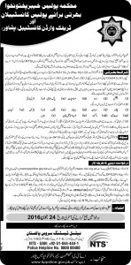 KPK Police Jobs Constable 2017, Date, NTS Form Download & Eligible Candidates List 