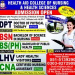Health Aid College of Nursing & Health Sciences Islamabad Admission 2024