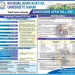 Khushal Khan Khattak University Karak Undergraduate Admission 2021 in BS Programs