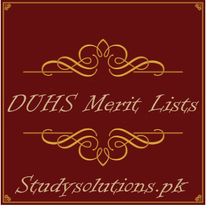 DUHS Merit Lists 2024